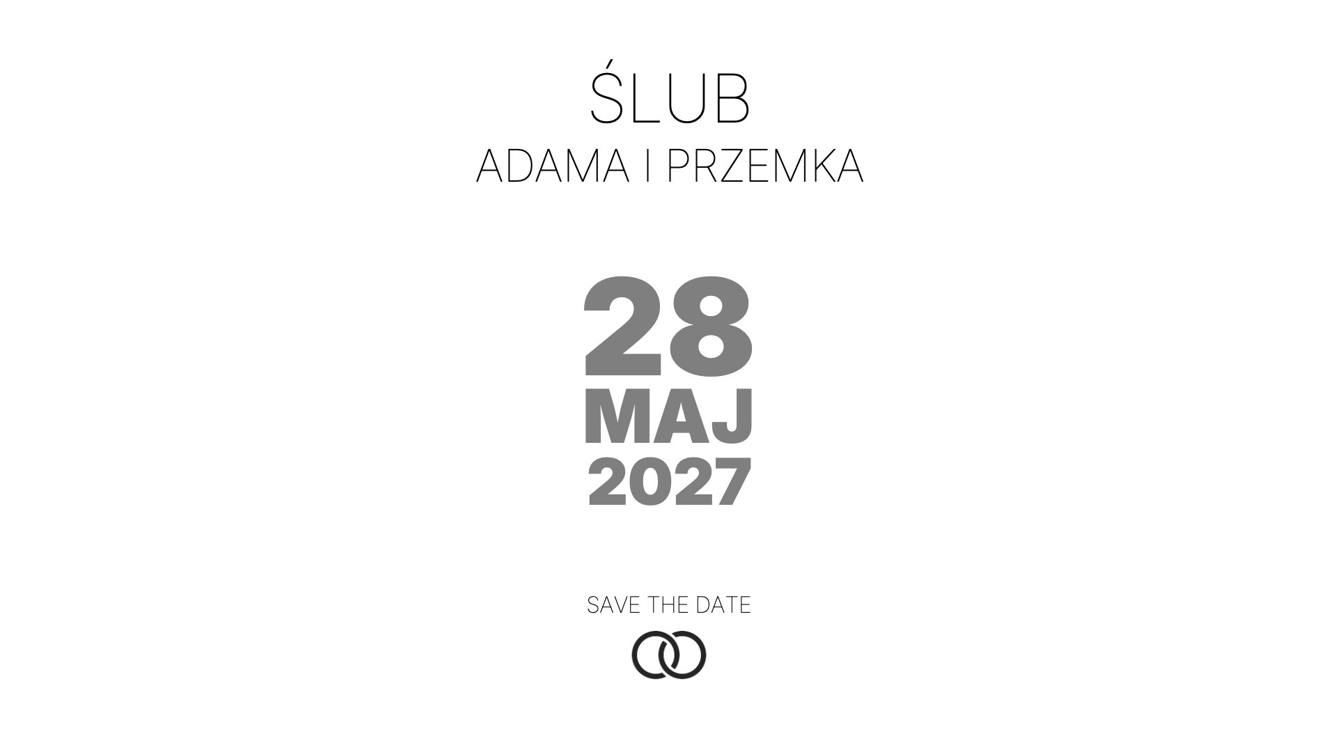 Ślub Adama i Przemka
